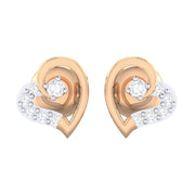 18Kt rose gold real diamond earring by diamtrendz
